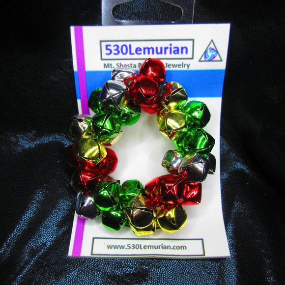 Christmas Bells 7" Stretchy Bracelet - Picture 1 of 3
